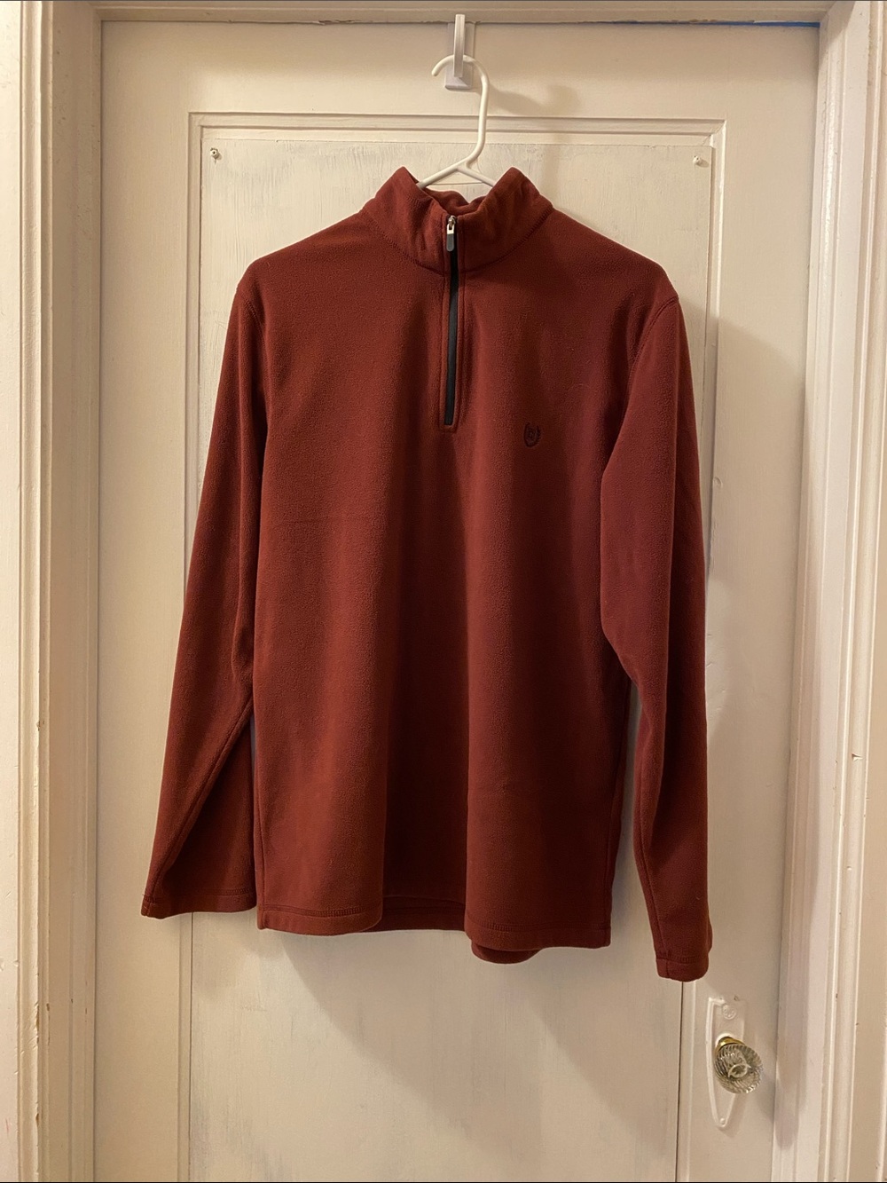 Chaps Men's Half-Zip Fleece Pullover - Rust Brown